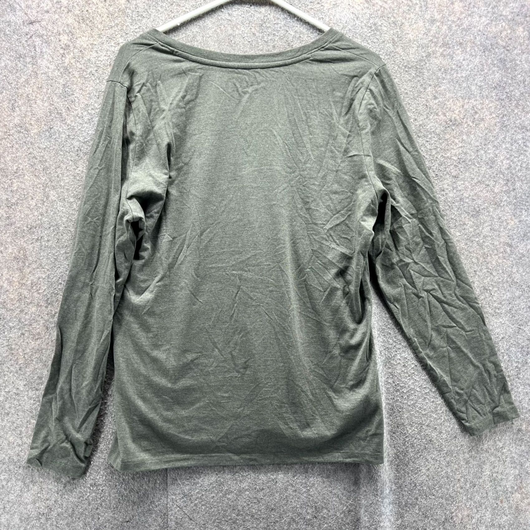 Eddie Bauer VINTAGE? No — Eddie Bauer Shirt Womens XL Green Long Sleeve V-Neck Heather Pullover Fleece Size XL / US 12-14 / IT 48-50 - 2 Thumbnail