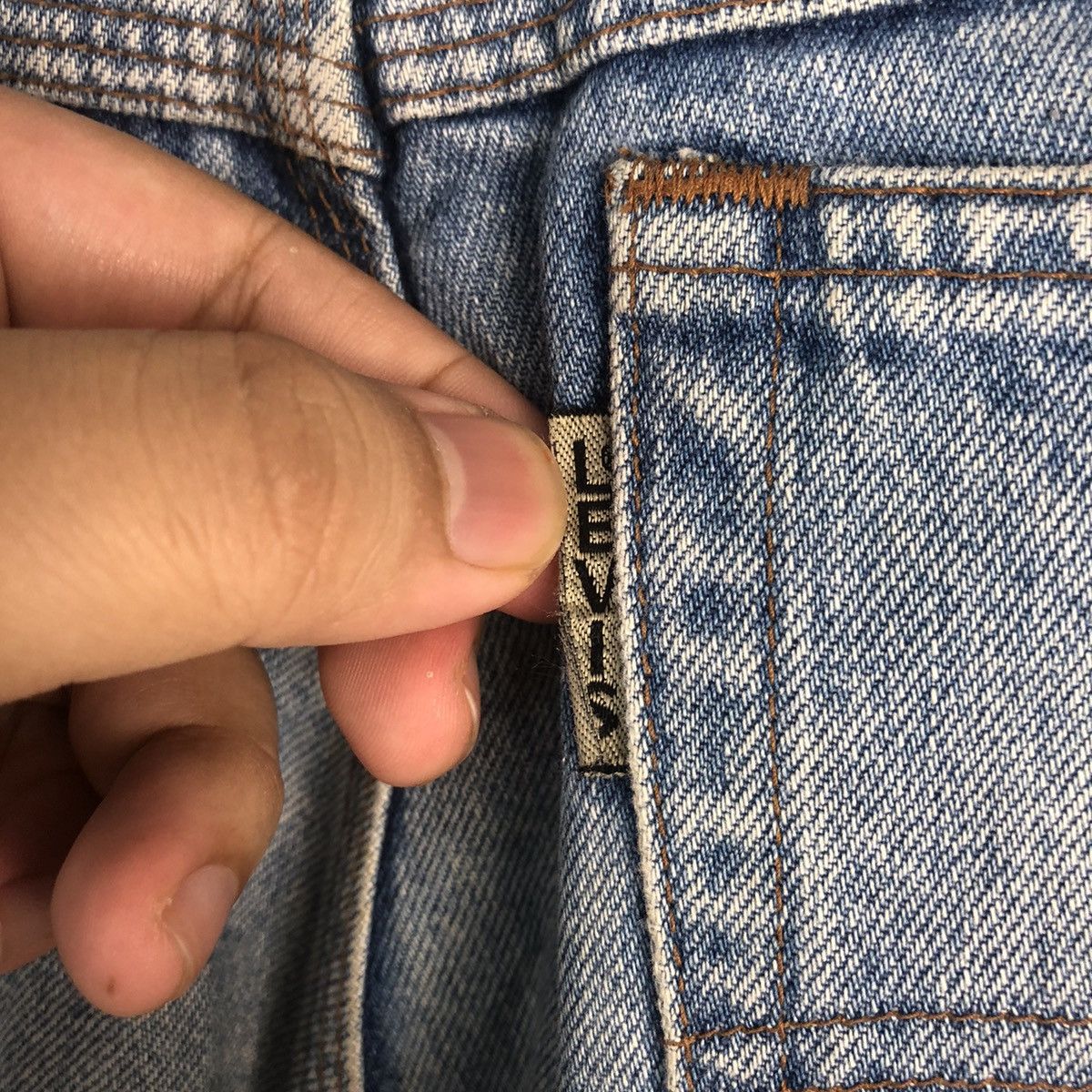 Levi's DLL Levis 636 Vintage faded Blue Denim Pants #C008 Size US 33 - 20 Thumbnail