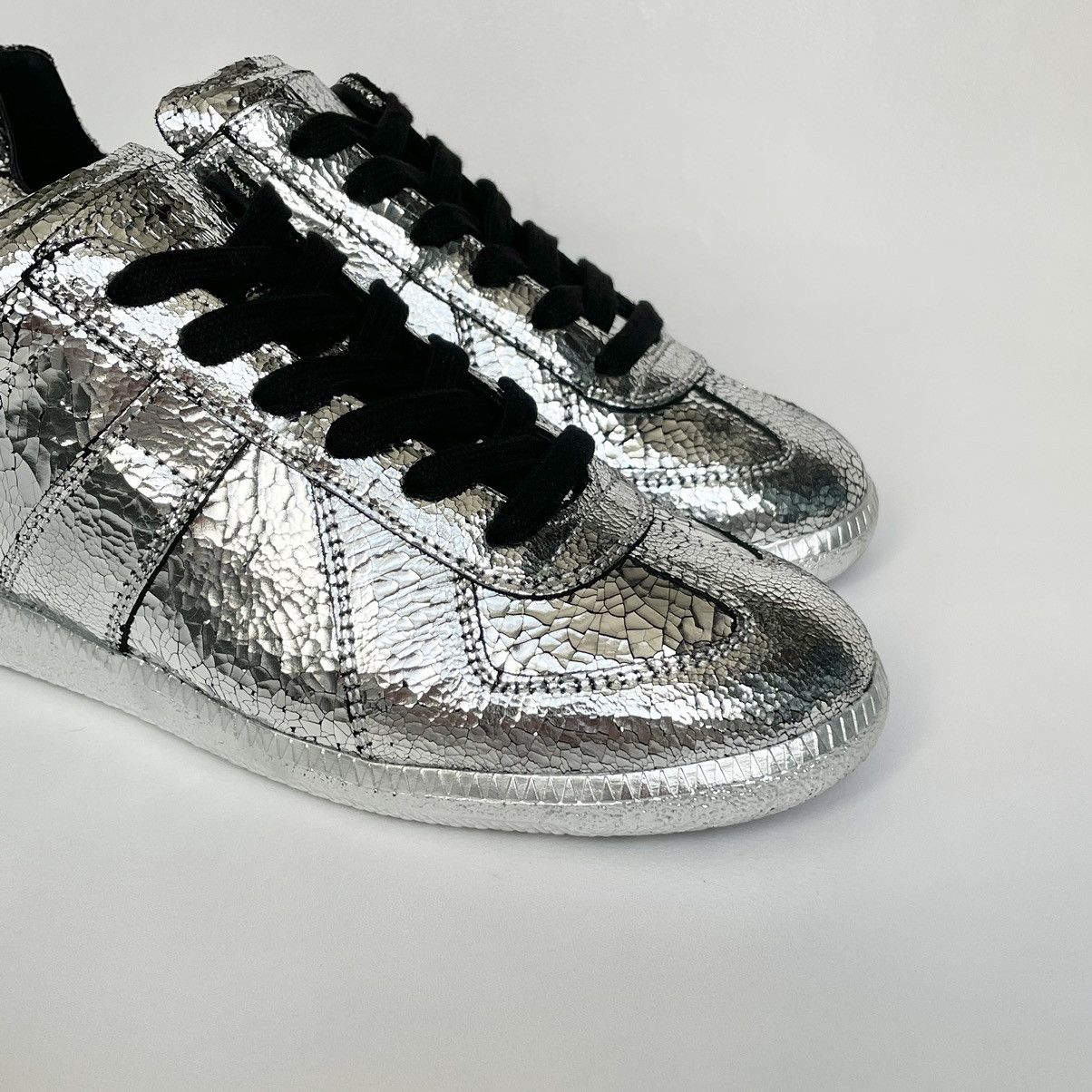 Maison Margiela ‘Cracked Mirror’ Leather GAT Sneakers Size US 7 / IT 37 - 4 Thumbnail