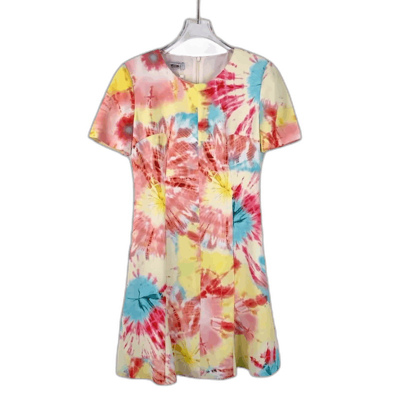 Moschino Moschino Colorful Short Sleeve Dress Size 40 Size M / US 6-8 / IT 42-44 - 1 Thumbnail