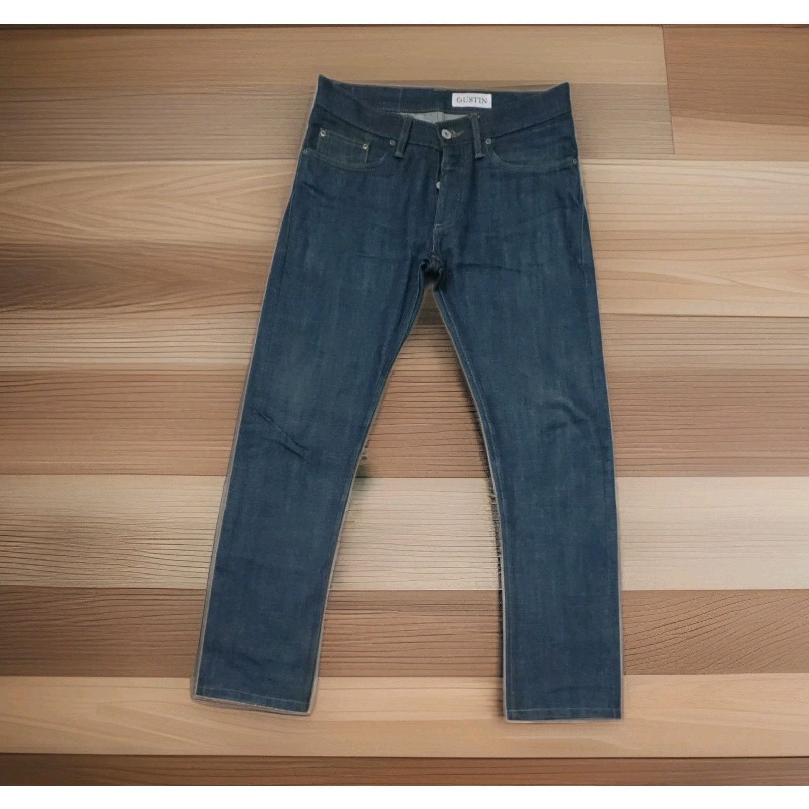 Gustin GUSTIN California Skinny Selvedge Indigo Denim Jeans 32×28 Size US 32 / EU 48 - 2 Thumbnail