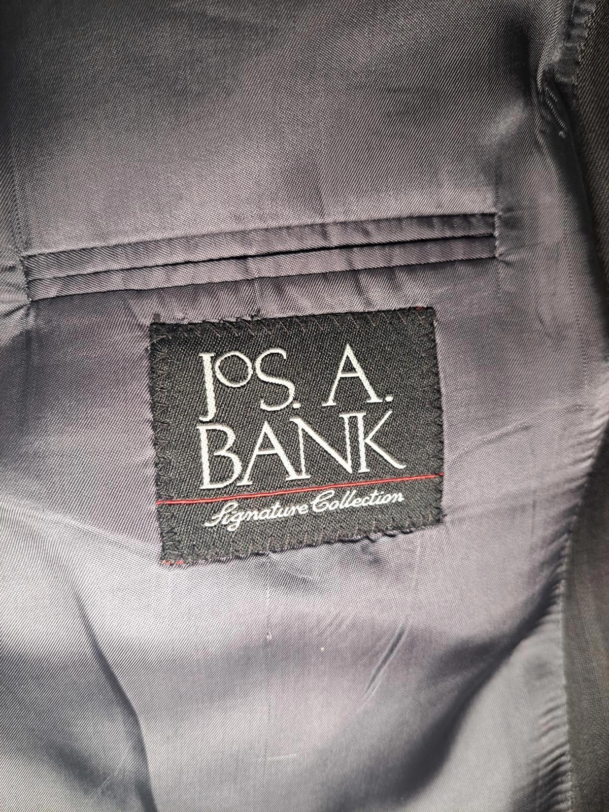 Jos. A. Bank Jos A Bank 2 Piece Suit 41R 34x29 Gray Striped Silk Wool Size 40R - 3 Thumbnail