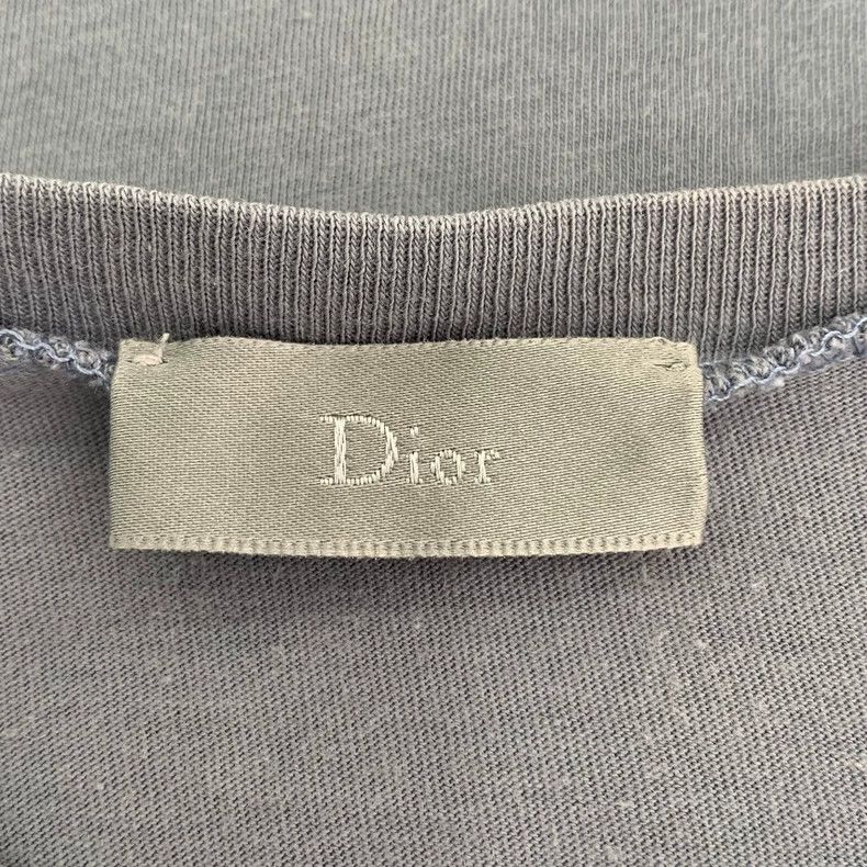 Dior Dior Gray-blue pattern printed cotton round-neck short-slee Size US M / EU 48-50 / 2 - 5 Thumbnail