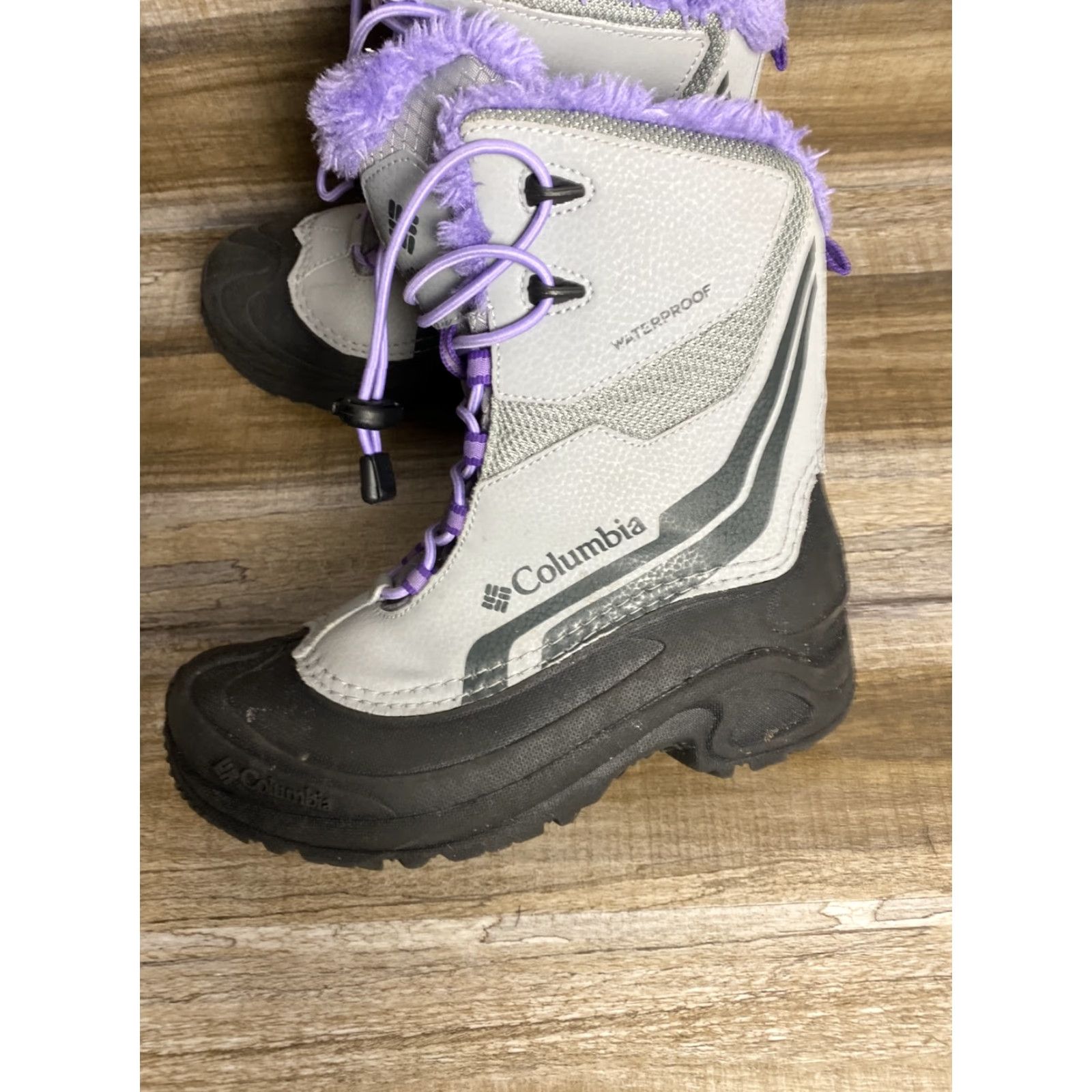 Vintage Columbia Snow Boot Womens 4 Gray Purple Waterproof Mid-Calf Omni-Heat 400 Grams Winter Sz 4 Womens Size US 4 / IT 34 - 2 Thumbnail