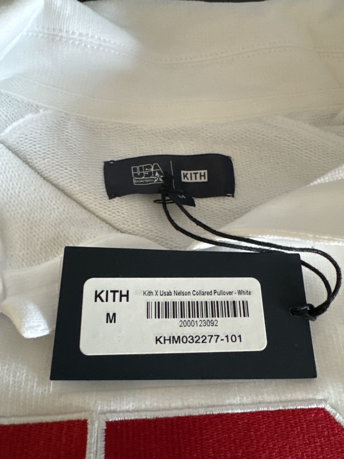 Kith × USA Olympics Kith for USA Basketball Nelson Collared Pullover - White Size US M / EU 48-50 / 2 - 6 Thumbnail