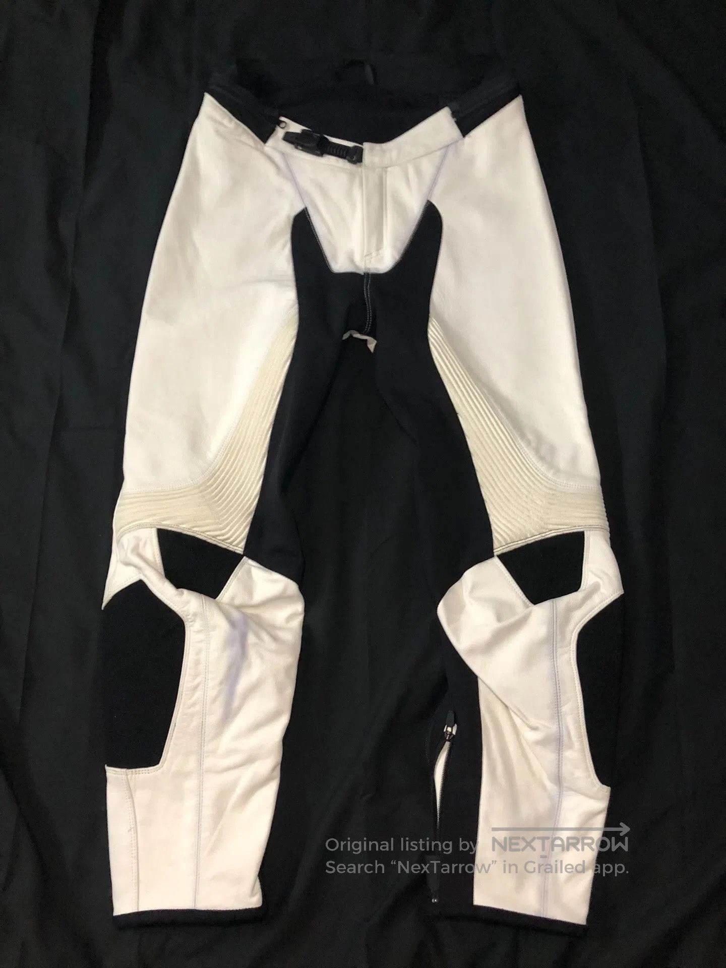 Vintage Vintage White Motorcycle Leather Pants. Size US 28 / EU 44 - 1 Thumbnail