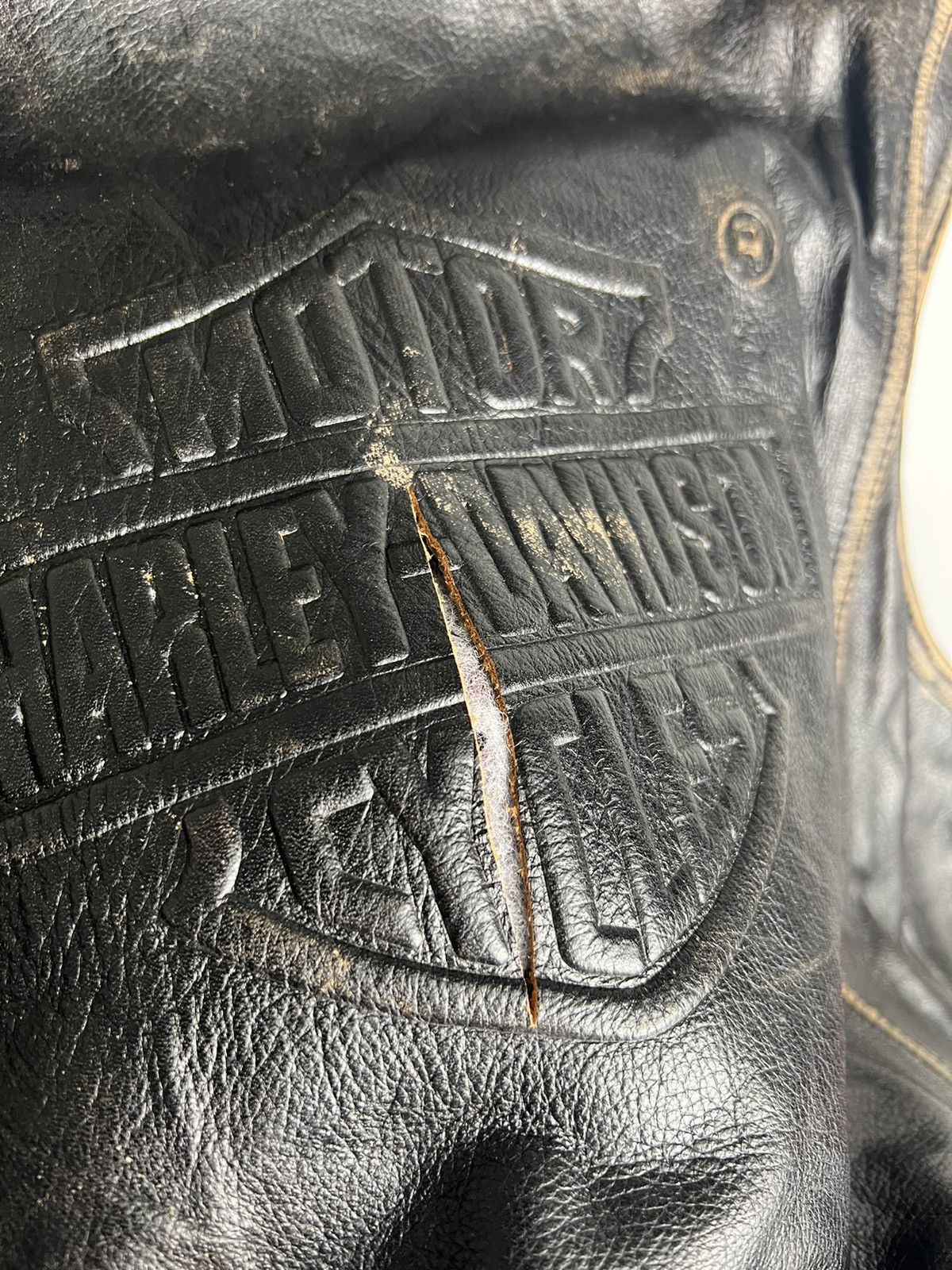 Genuine Leather × Harley Davidson × Vintage Vintage 1980s Harley Davidson Sleeveless Leather Jackets Size US L / EU 52-54 / 3 - 3 Thumbnail