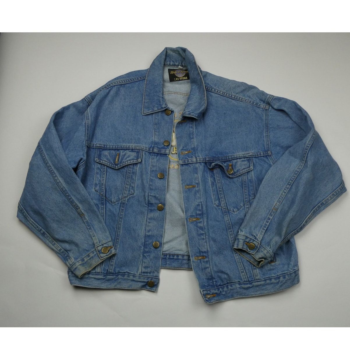 Hard Rock Cafe Hard Rock Hotel Las Vegas denim jacket, large, Made in USA Size US L / EU 52-54 / 3 - 1 Thumbnail