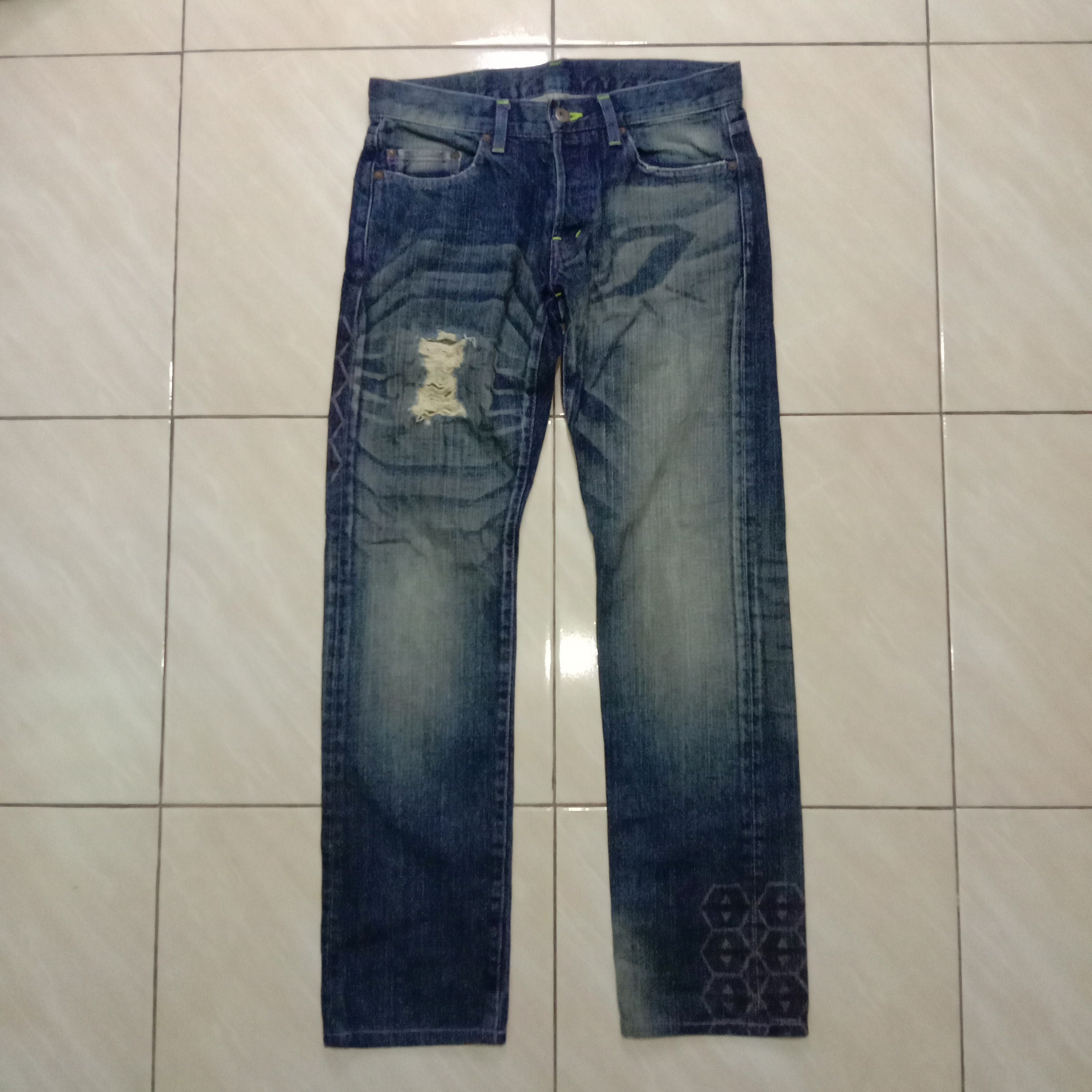 Anime × Cartoon Network × Japanese Brand Jeans Neon Genesis Evangelion Cospa Anime Manga Rare Vintage Size US 30 / EU 46 - 3 Thumbnail