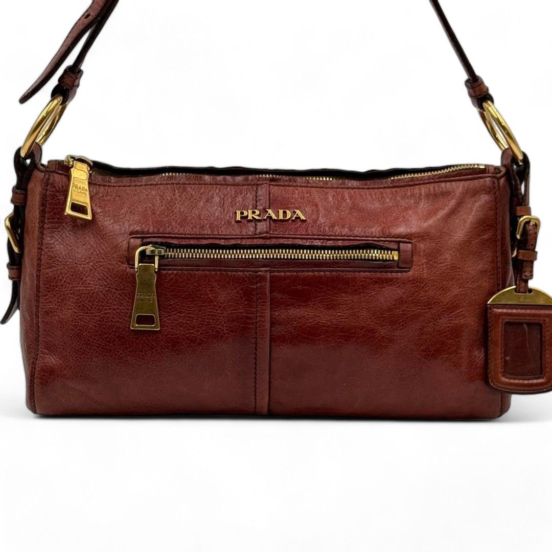 Prada Prada - one shoulder bag leather handbag gold hardware Size ONE SIZE - 2 Thumbnail