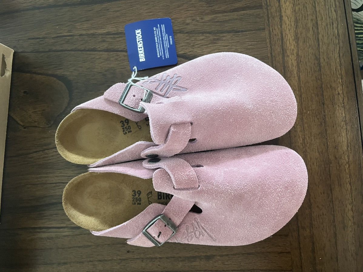 Birkenstock Boston Stussy Pink | Grailed