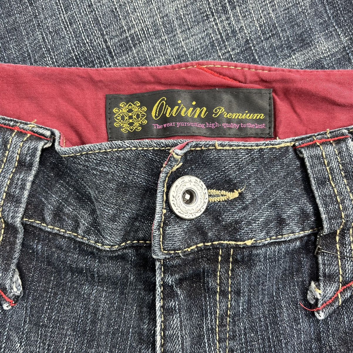 If Six Was Nine × Japanese Brand 2000s Oririn Faded Studded Bootcut Flared Jeans Size US 30 / EU 46 - 7 Thumbnail