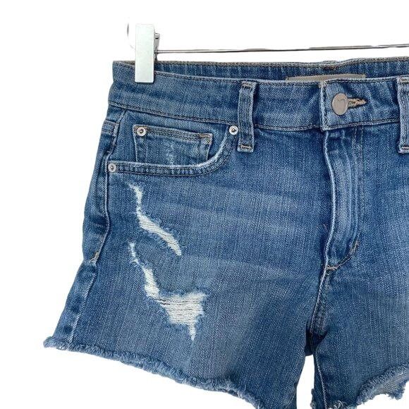 Joe's Joes Ozzie Bexley Cut Off Shorts Distressed Medium Blue Size 26" / US 2 / IT 38 - 4 Thumbnail
