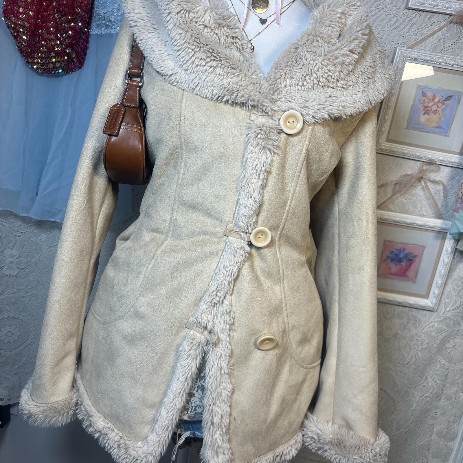Jones New York vintage fur penny lane soft cozy jacket Size L / US 10 / IT 46 - 3 Thumbnail