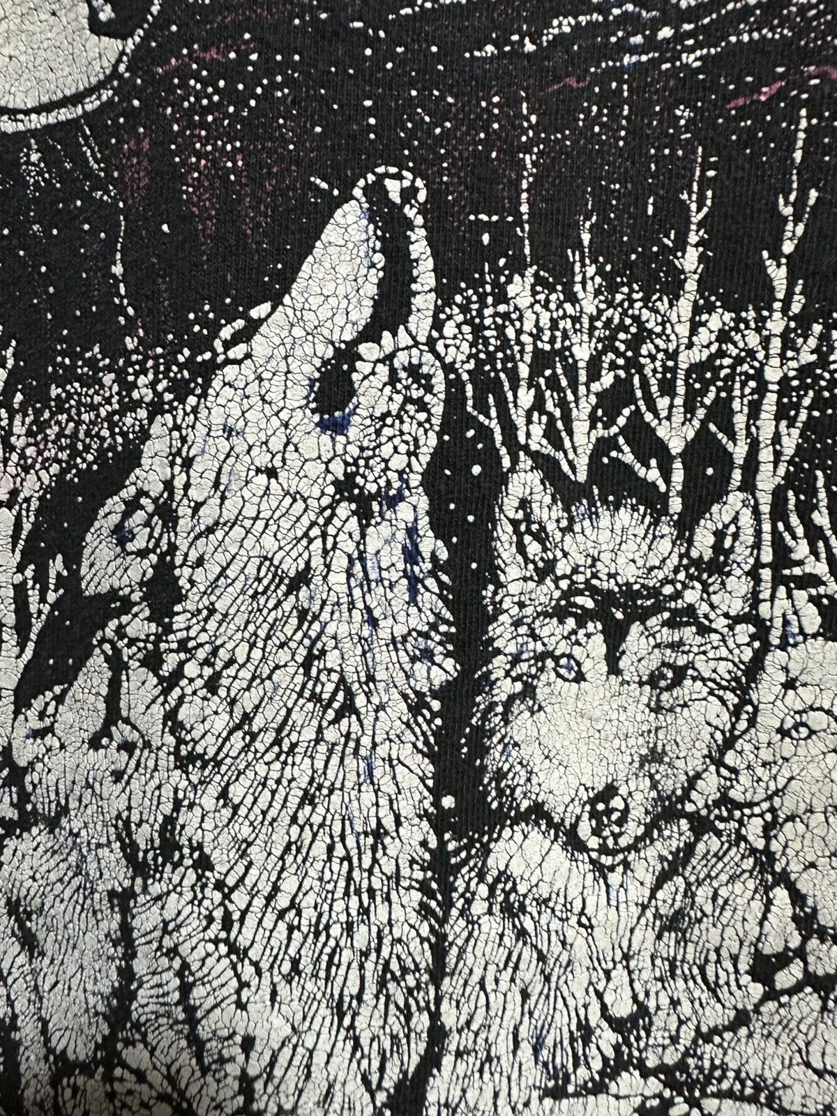 Habitat × Vintage Vintage 90s Wolves In the Scenes Faded Tee Size US XL / EU 56 / 4 - 5 Thumbnail