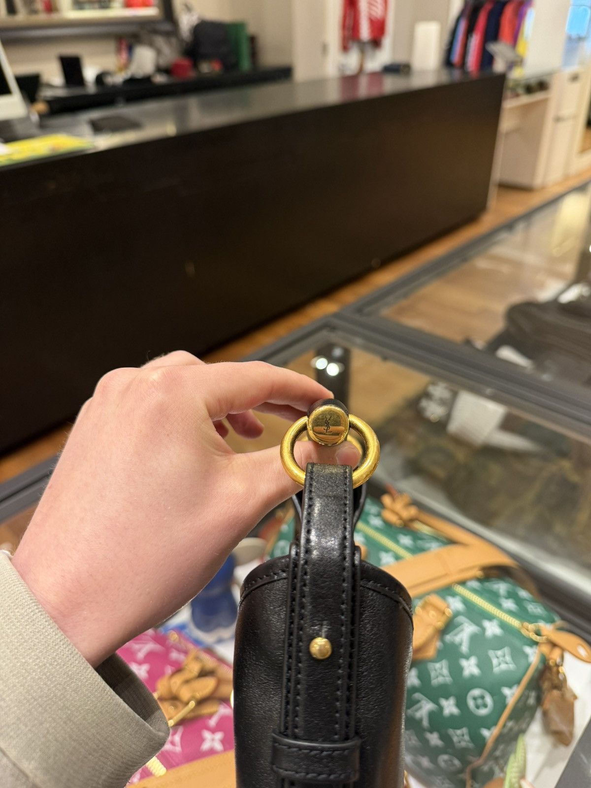 Saint Laurent Paris YSL Mombasa Bag Mini Black Size ONE SIZE - 6 Thumbnail