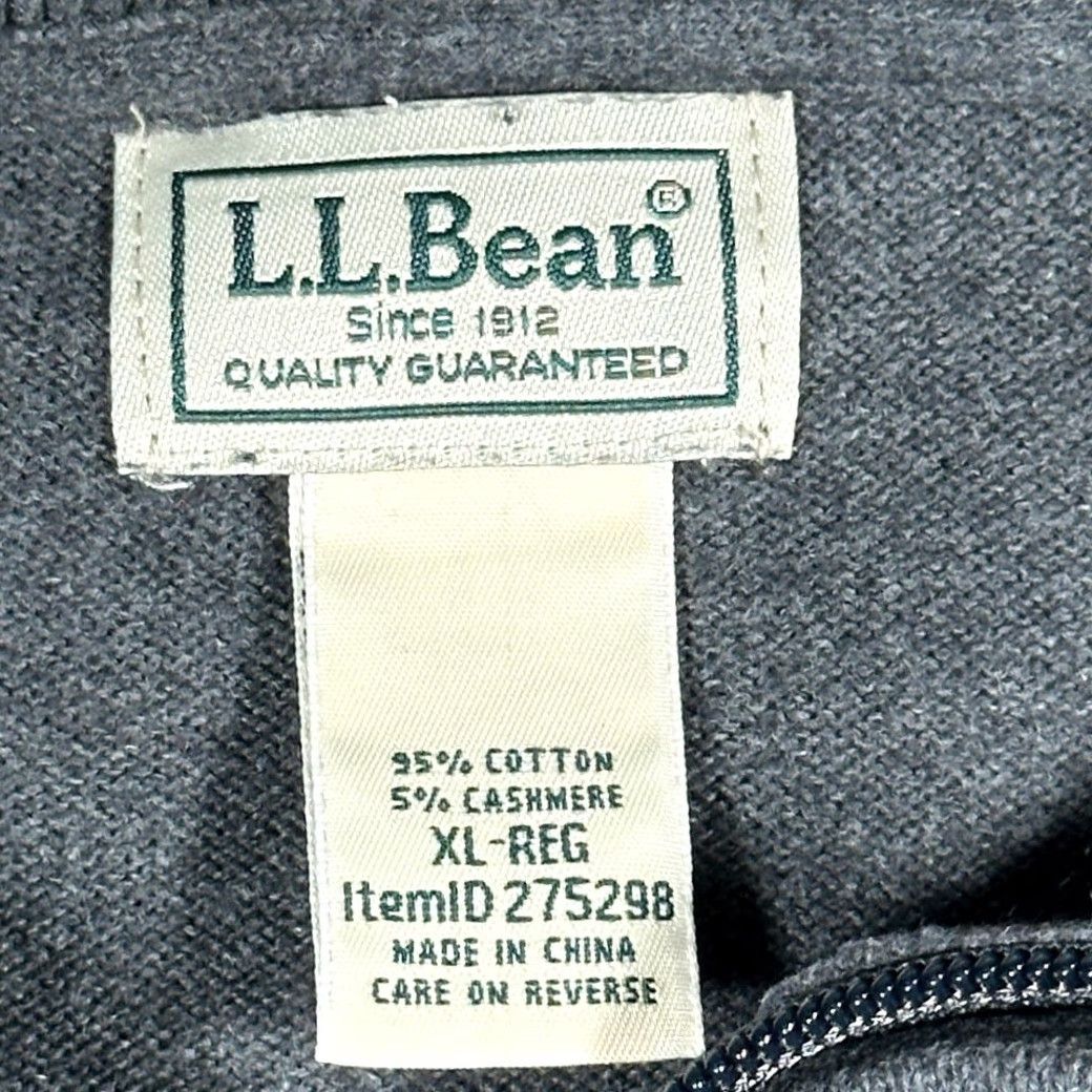 Vintage VINTAGE LL Bean Sweater Pullover Quarter Zip XL Gray Mens Knit Size US XL / EU 56 / 4 - 4 Thumbnail