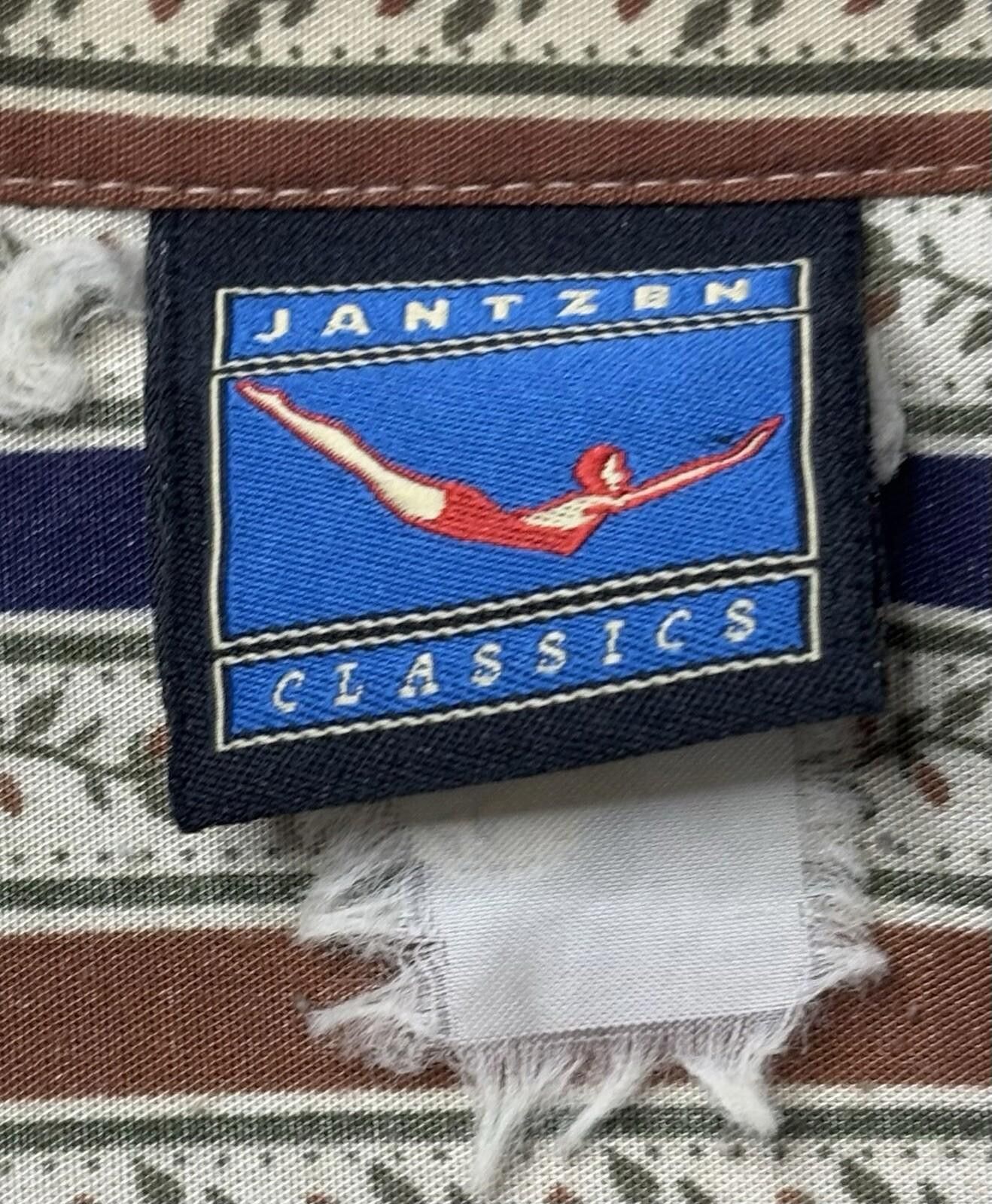 Jantzen VTG Jantzen Shirt Men's XL Striped USA Leaf Vines 80s USA Size US XL / EU 56 / 4 - 2 Thumbnail