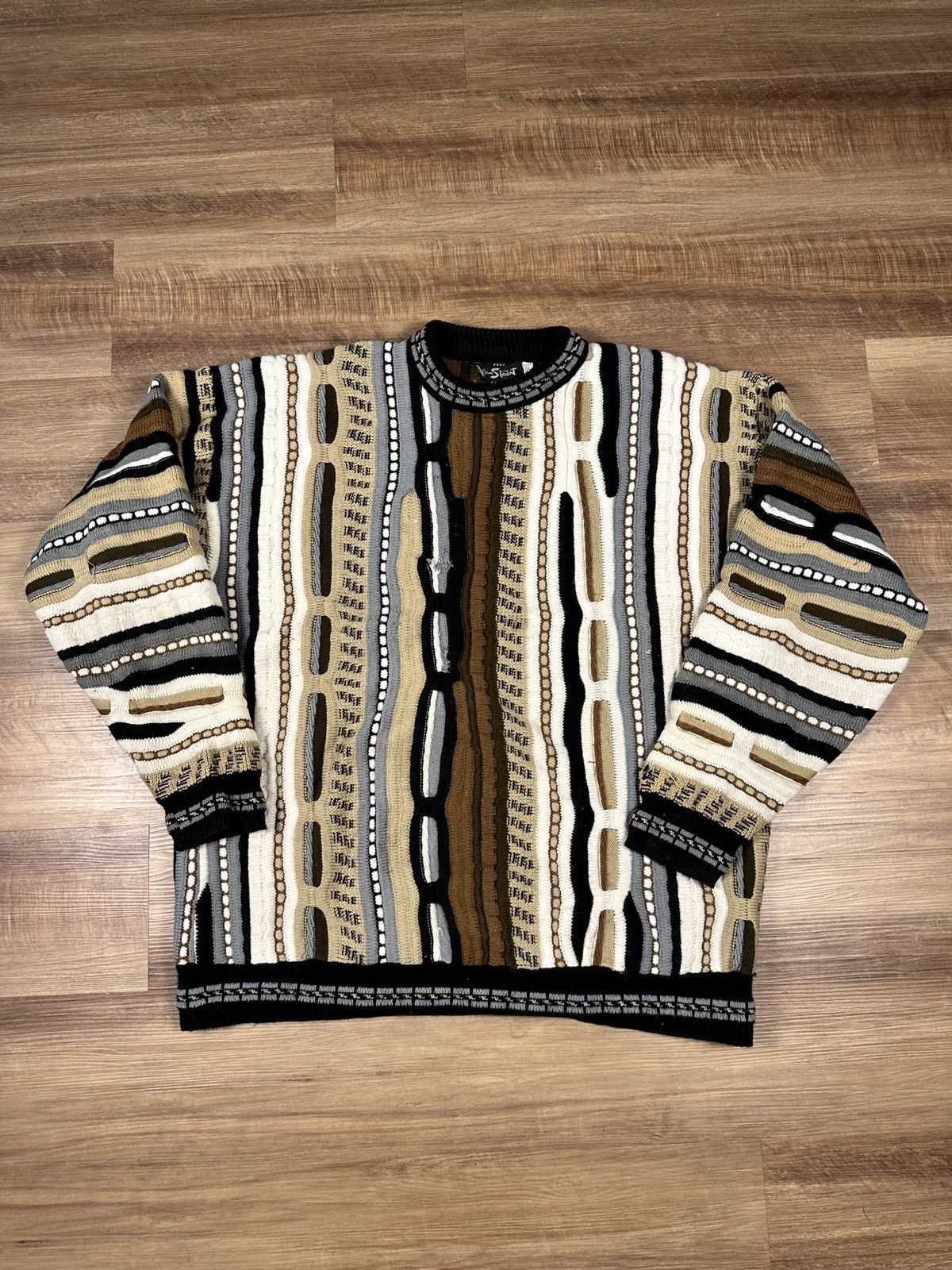 Coogi × Vintage Alan Stewart Size XXL Tall Coogi Style 90s Sweatshirt Brown Size US XXL / EU 58 / 5 - 1 Thumbnail