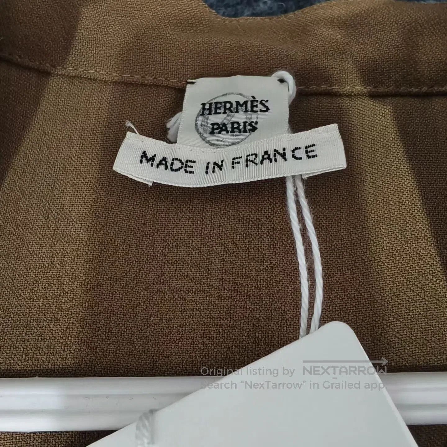 Hermes Hermes Brown Bell Lace Collar Shirt| Size XS / US 0-2 / IT 36-38 - 3 Thumbnail