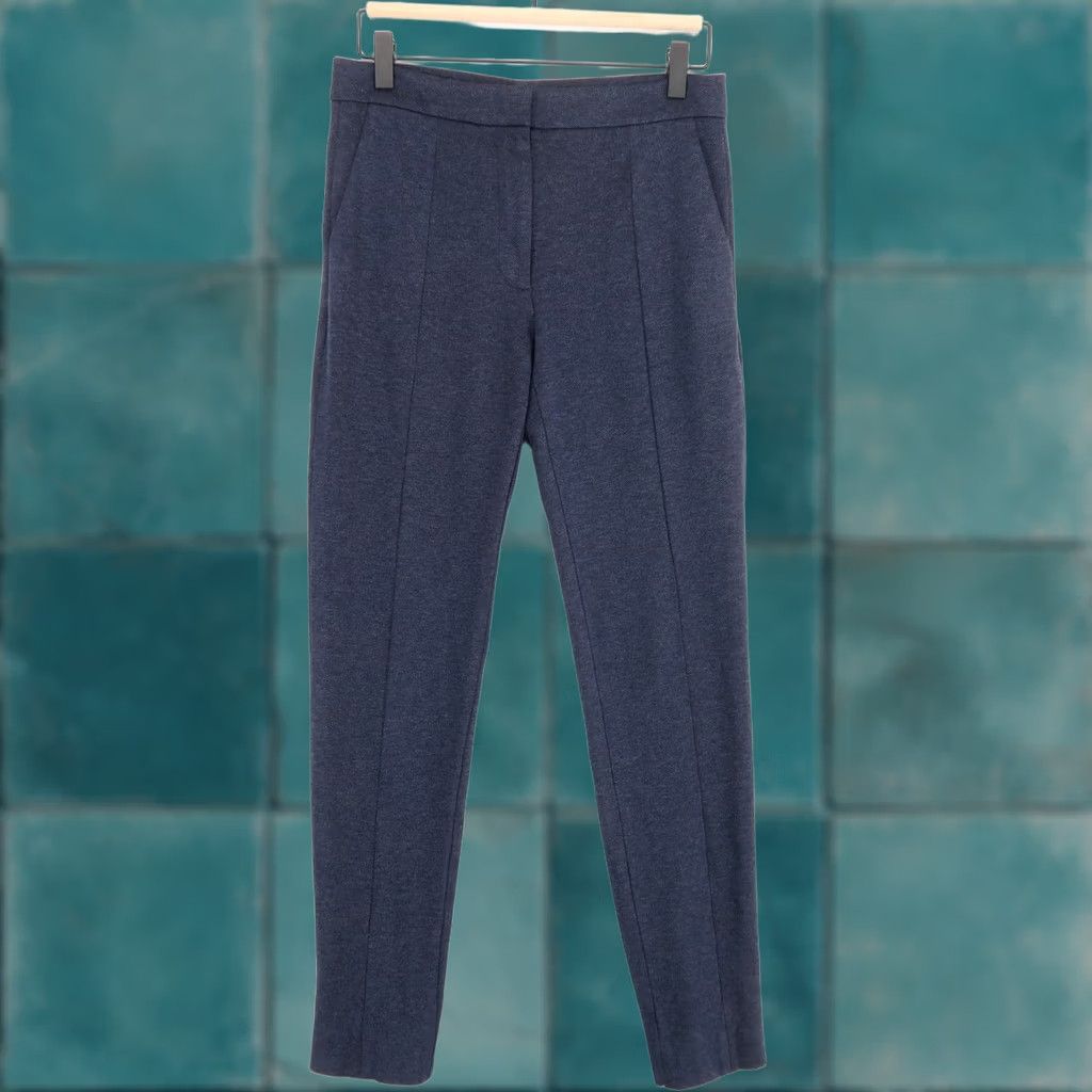 Tibi Tibi Pants Womens 2 Blue Ankle Zip Slim Fit Mid Rise Dress Trousers Knit Stretch Size 26" / US 2 / IT 38 - 1 Thumbnail