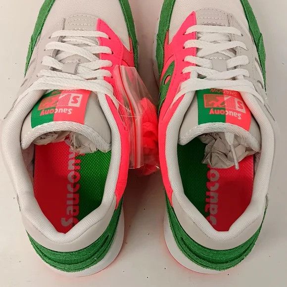 Saucony Saucony Women's Shadow Green/Wht 6000 Split Sneakers - US9.5 Size US 9.5 / IT 39.5 - 11 Thumbnail