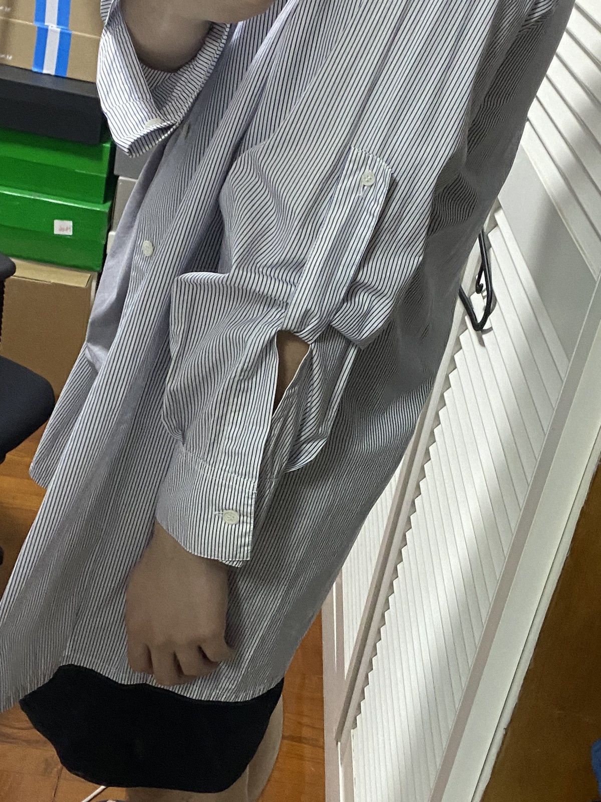 Hed Mayner Striped oversized shirt Size US S / EU 44-46 / 1 - 7 Thumbnail
