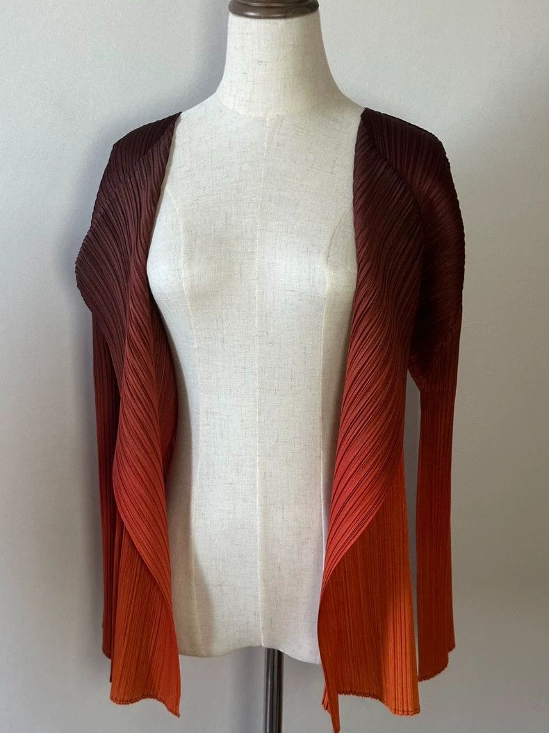 Issey Miyake Issey Miyake size:3 A gradient orange cardigan Size M / US 6-8 / IT 42-44 - 4 Thumbnail