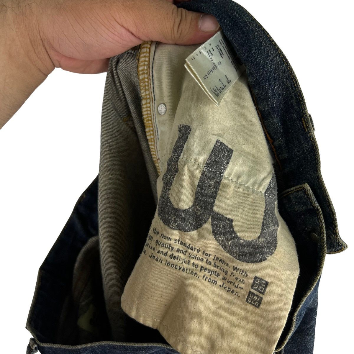 Japanese Brand 🔥VTG DISTRESSED DENIM JEANS UJ ISSEY MIYAKE Size US 38 / EU 54 - 10 Thumbnail