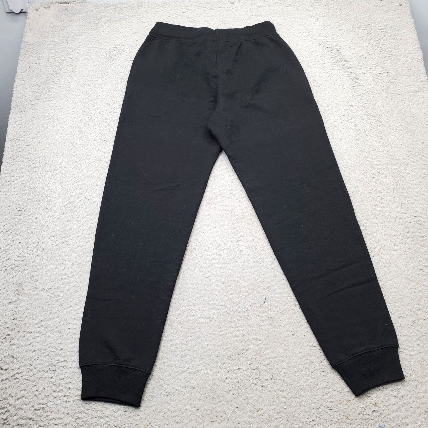 Logo 7 Campions Sweatpants Women S Black Lined Athleticwear Pockets Tapered Leg Script Logo Size 28" / US 6 / IT 42 - 2 Thumbnail