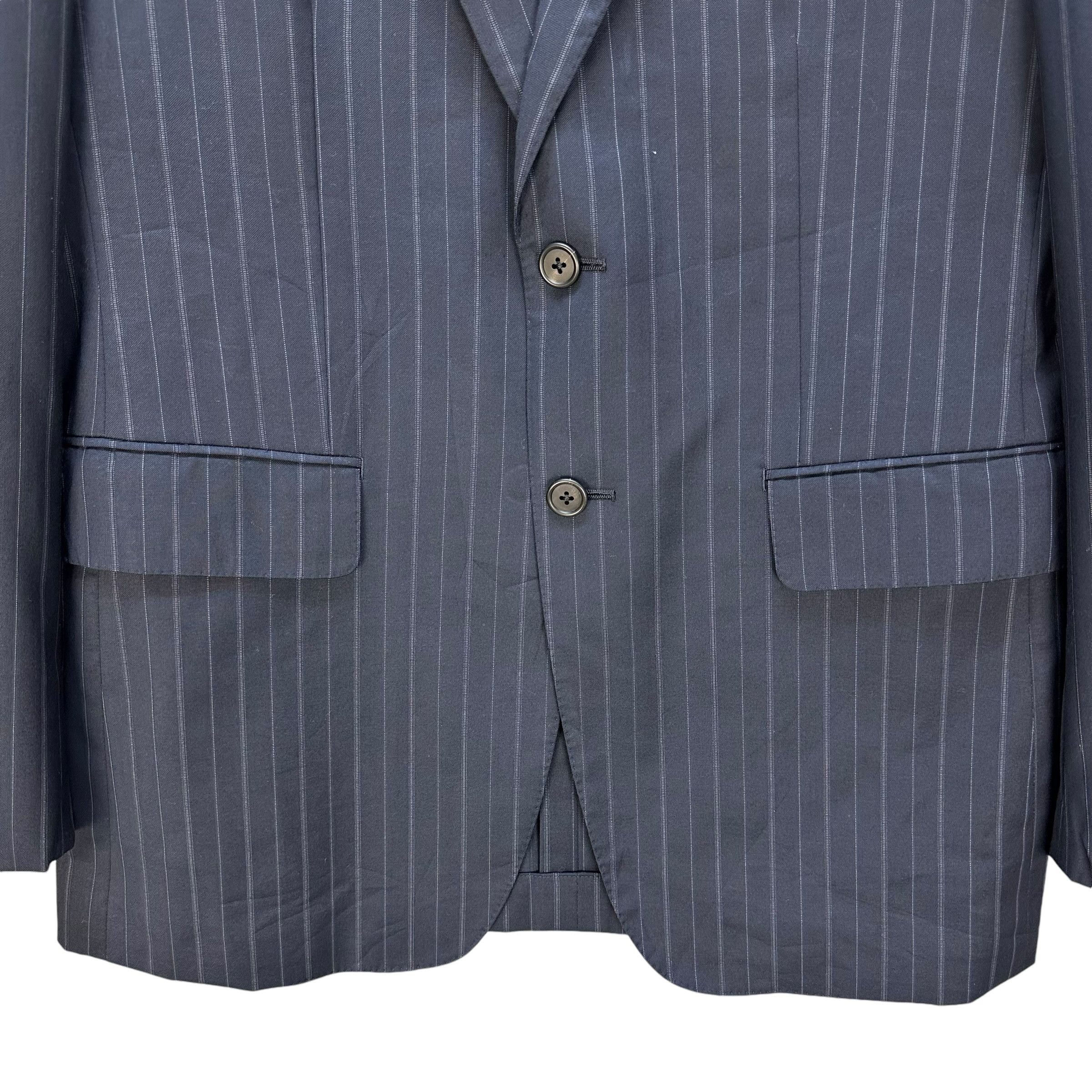 Paul Smith PAUL SMITH Loro Piana Wool Striped Suit Jacket #A55-1260 Size US XL / EU 56 / 4 - 3 Thumbnail