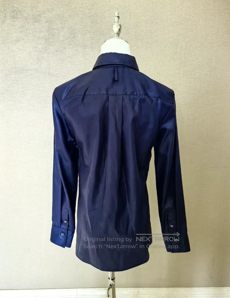 Hermes Hermes Classic Navy Blue Shirt, Simple and Elegant Collar Size XXS / US 00 / IT 34 - 2 Thumbnail