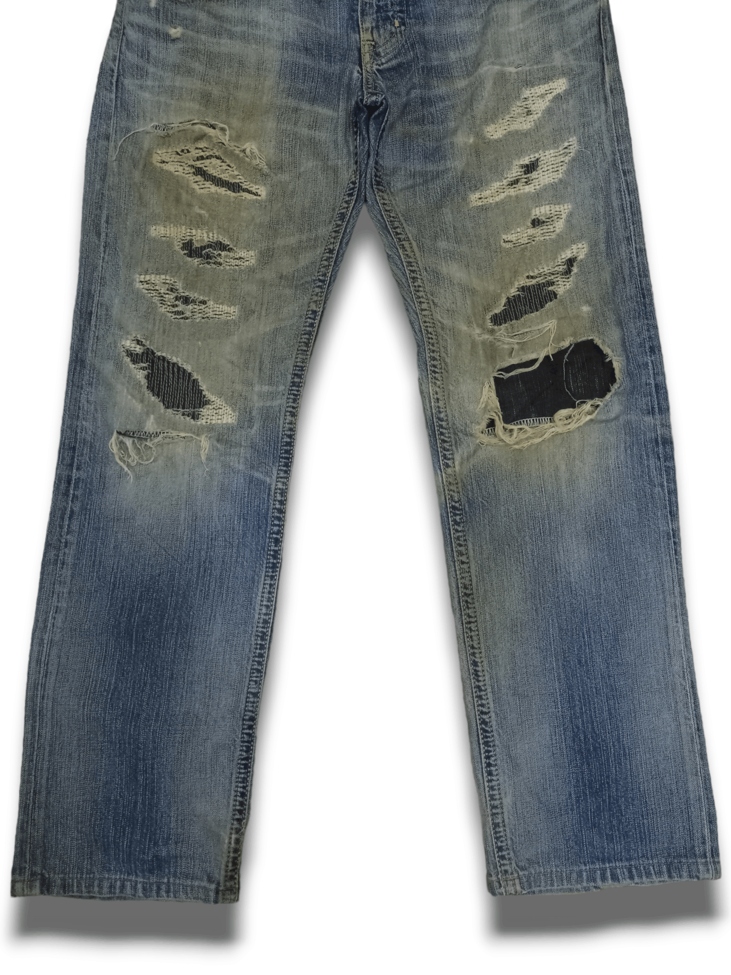 Edwin Exclusive Vintage Edwin XV Mud Wash Patchwork Loose Jeans Size US 32 / EU 48 - 6 Thumbnail