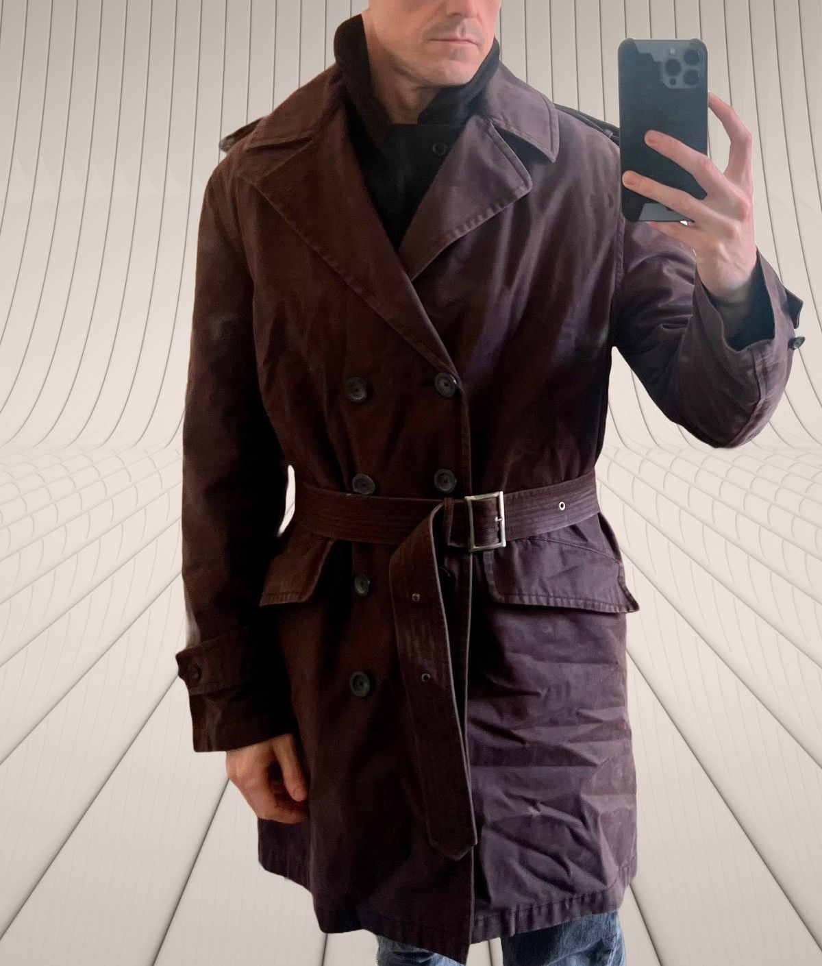 Emporio Armani Emporio Armani Trench Coat Size US L / EU 52-54 / 3 - 1 Thumbnail