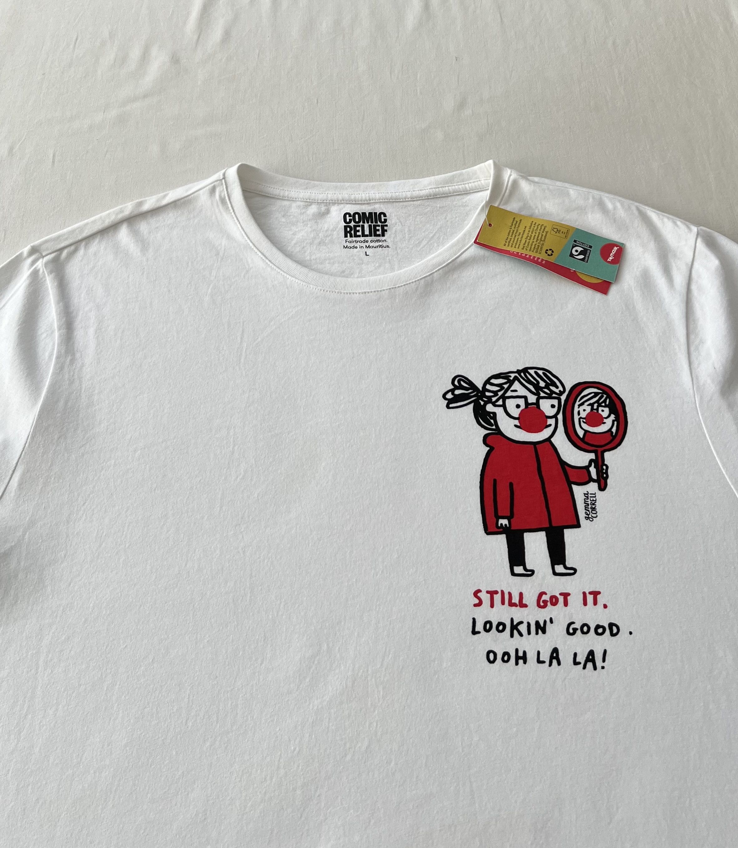 Arts & Science Comic Relief Gemma Correll Art Design White T-shirt Size US L / EU 52-54 / 3 - 3 Thumbnail