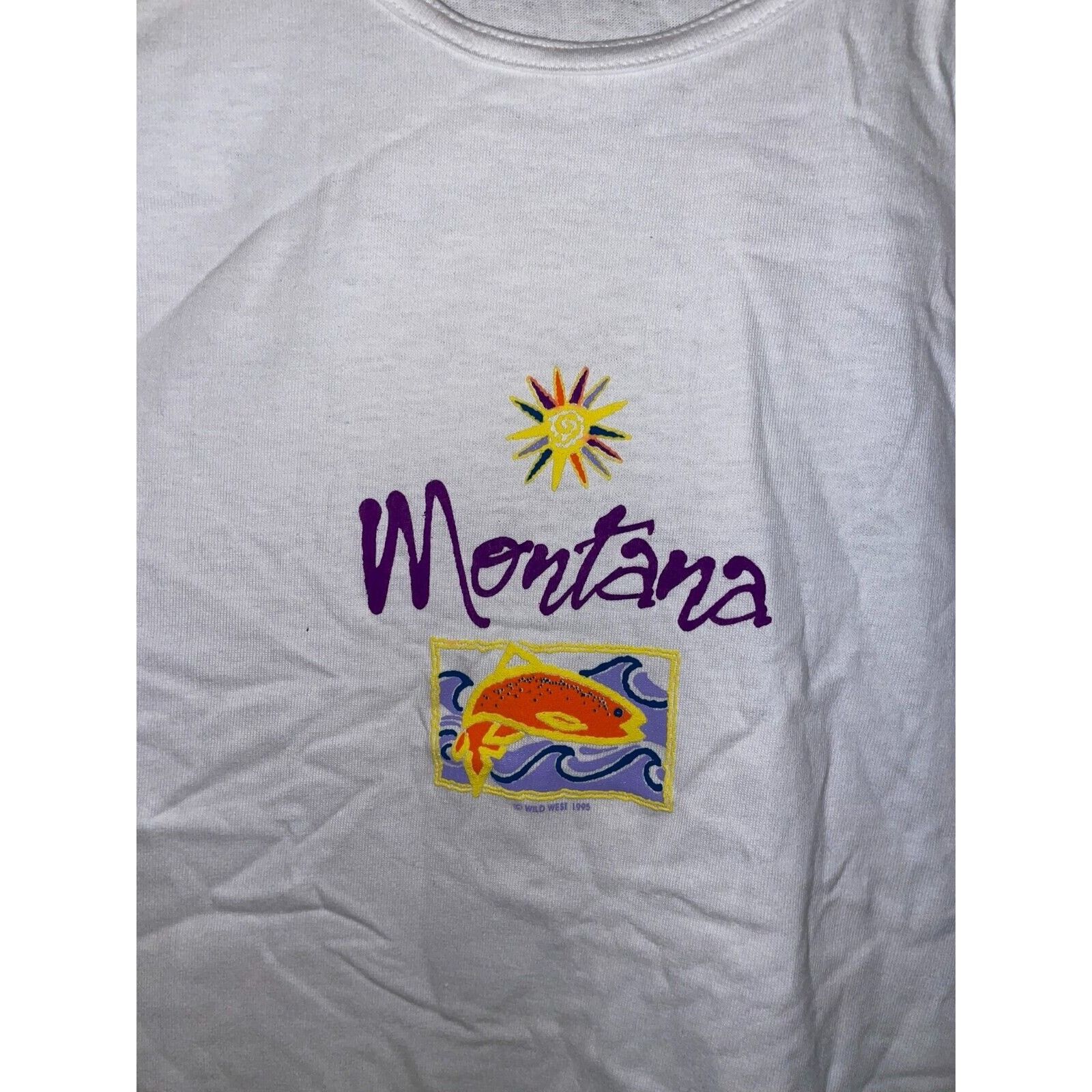 Vintage Vintage Montana Fish Shirt Graphic Sun Tank Tee VTG 90s L Size US L / EU 52-54 / 3 - 2 Thumbnail