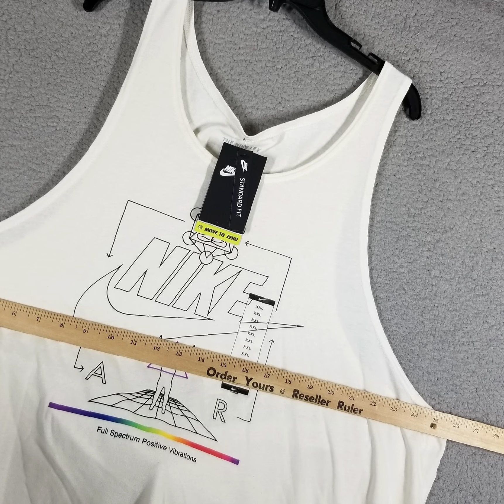 Nike Nike Shirt Mens 2XL White Air Tank Top Positive Vibrations Muscle Tee DH4860-901 Size US XXL / EU 58 / 5 - 7 Thumbnail