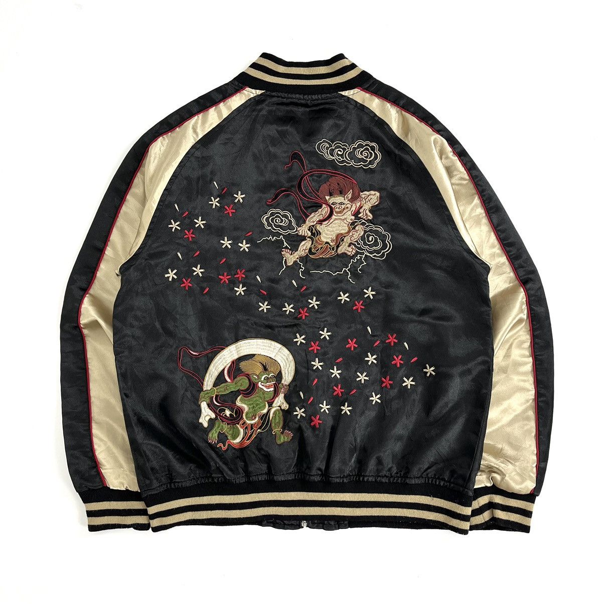 Japanese Brand × Vintage Vtg Traditional Style Fujin Raijin Sukajan Souvenir Jacket Size US M / EU 48-50 / 2 - 1 Thumbnail