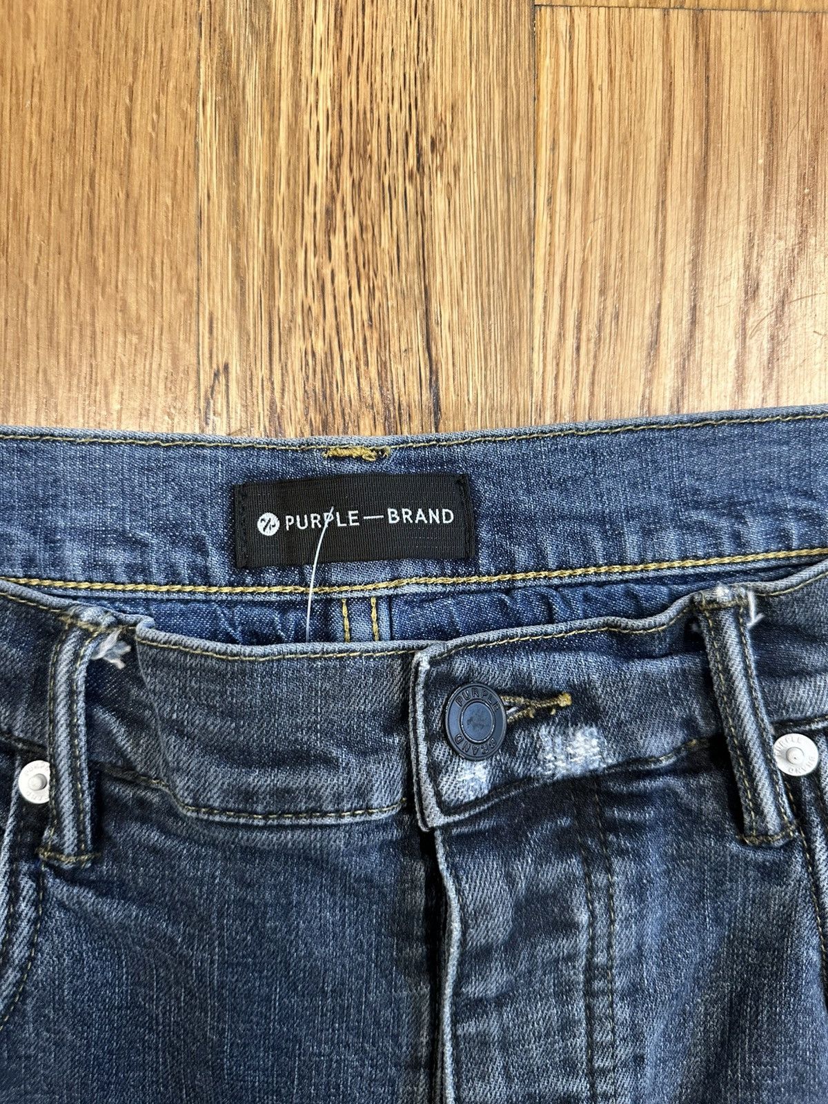Purple Brand Purple Brand Knee Patch Dark Blue Denim Jeans Size 36 Size US 36 / EU 52 - 3 Thumbnail