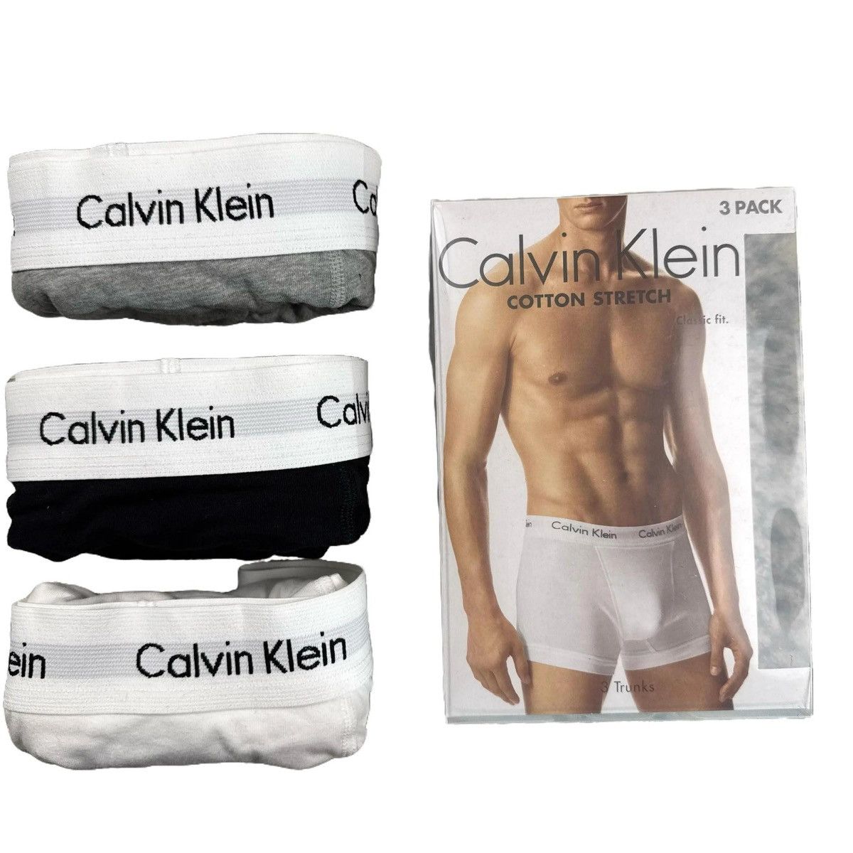 Other calvin klein mens boxers short 3 in pack bwg Size US 32 / EU 48 - 2 Thumbnail