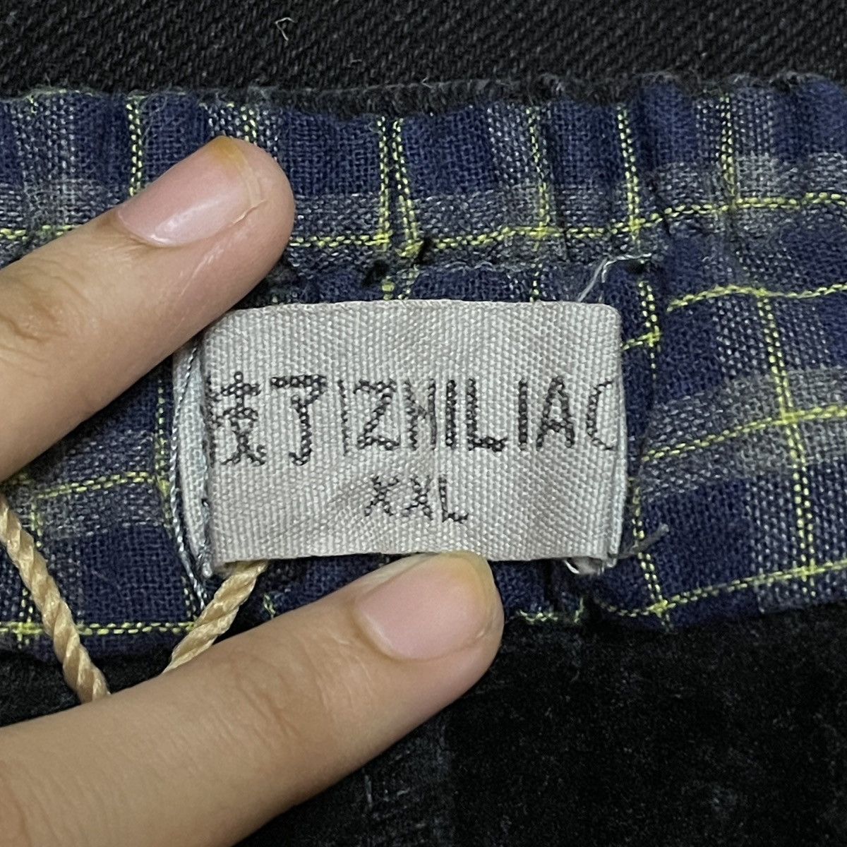 14th Addiction × Japanese Brand × Le Grande Bleu (L.G.B.) Rare Design Vintage Jizhiliao Patchwork Cropped Pants 2000s Size US 30 / EU 46 - 7 Thumbnail