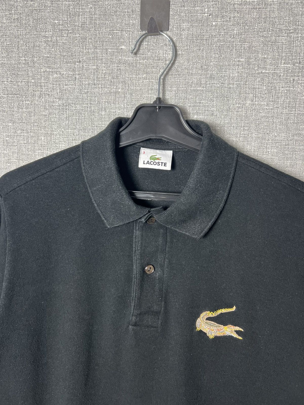 Lacoste Vintage Lacoste Large Exclusive Logo Black Polo Shirt Size US S / EU 44-46 / 1 - 6 Thumbnail