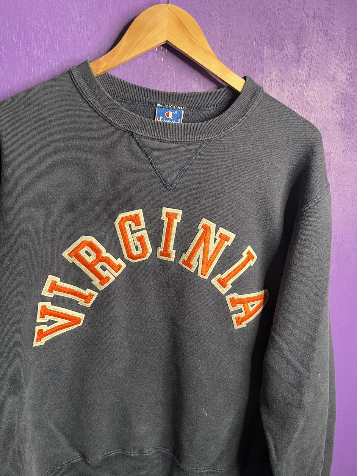 Champion × Vintage Vintage 90s Champion Virginia cavaliers spellout crewneck Size US L / EU 52-54 / 3 - 3 Thumbnail