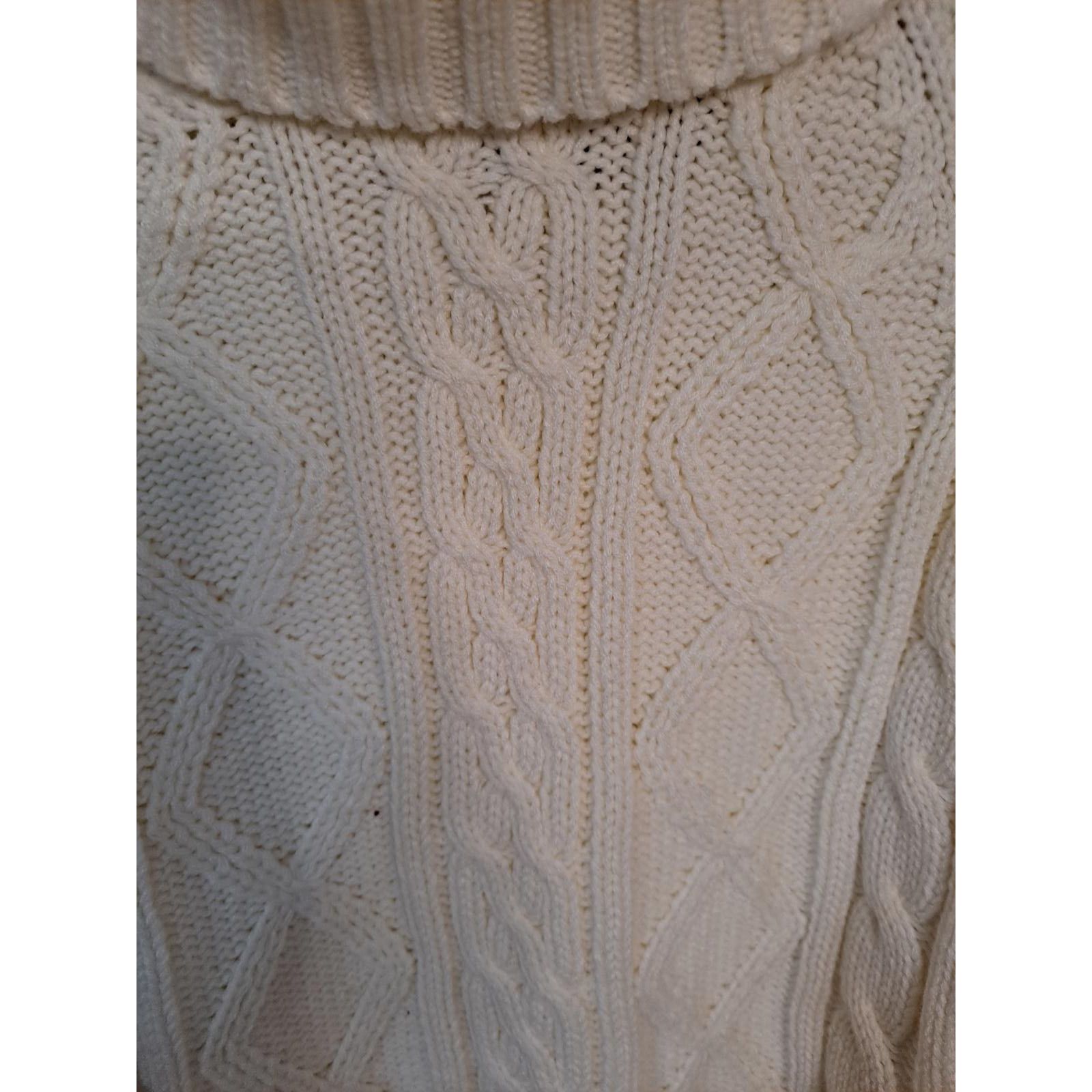 Other Custom Design by Fargo Cable Knit White Sweater Size Large Size US L / EU 52-54 / 3 - 2 Thumbnail