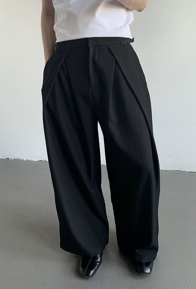 Japanese Brand × Vintage Cleanfit retro pleated buckle loose fit pants Size US 30 / EU 46 - 2 Thumbnail