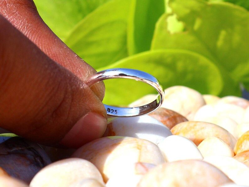 Handmade Plain Band Ring, 925 Silver Ring, Handmade Unisex Band, Gift Size ONE SIZE - 1 Thumbnail