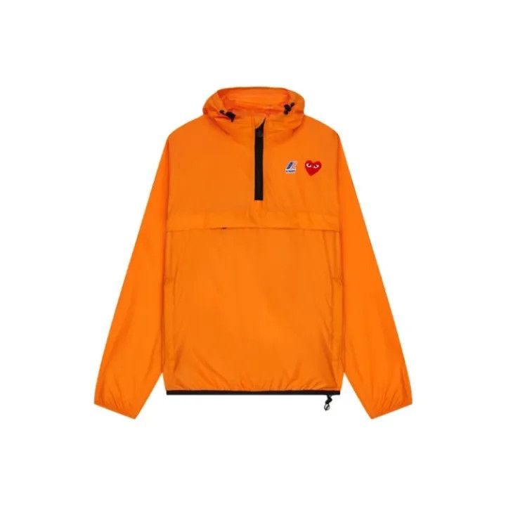 Comme des Garcons Play x K-Way Orange Jacket 0079