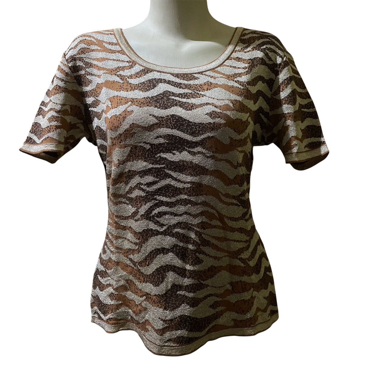 Dior CHRISTIAN DIOR SHORT SLEEVED TOP Size L / US 10 / IT 46 - 1 Thumbnail