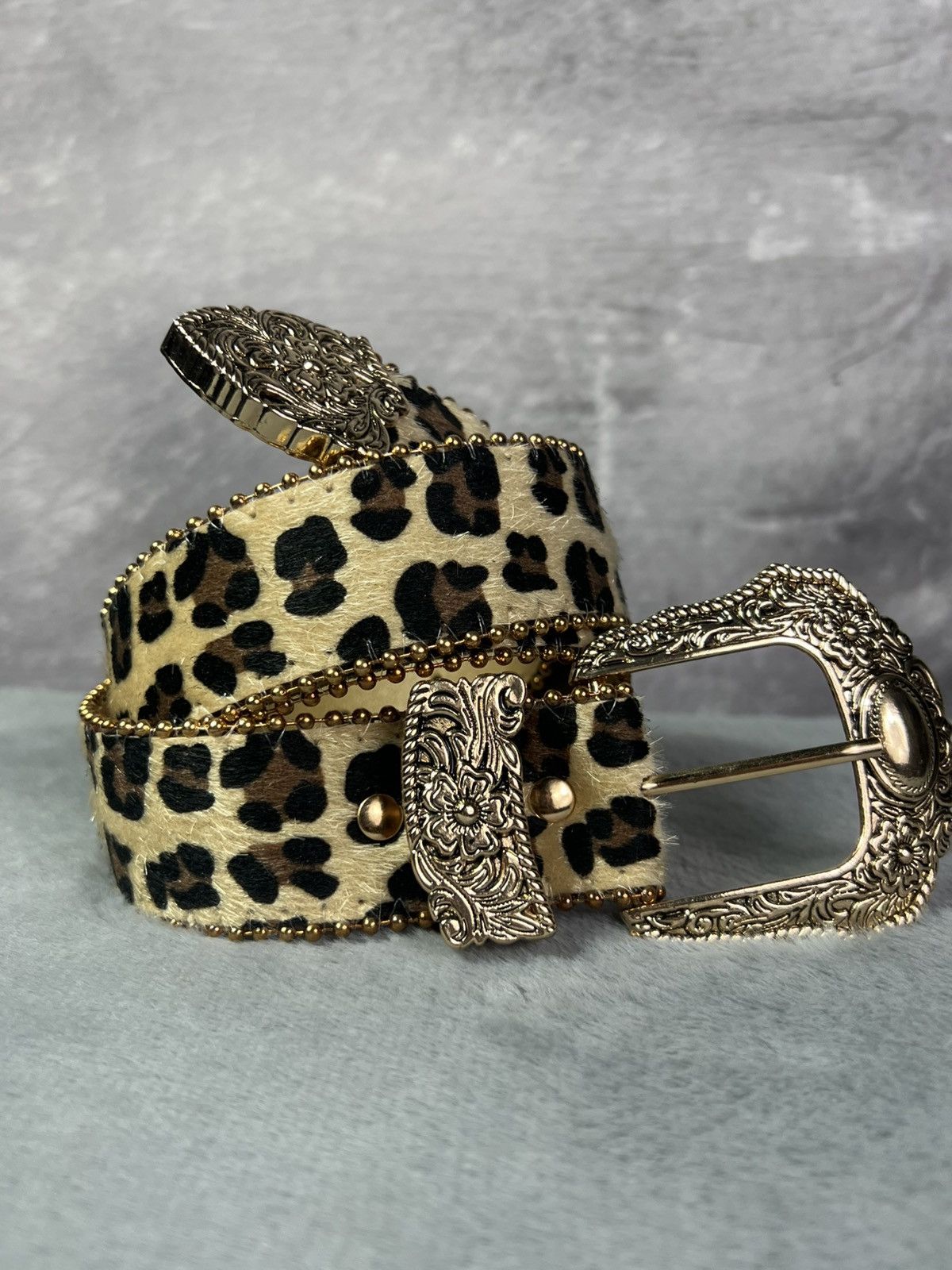 Other Leopard Glamor Belt Pained Engraved Plaque Y2K Size ONE SIZE - 1 Thumbnail