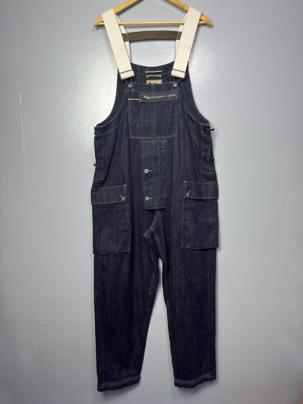 Nigel Cabourn Nigel Cabourn Lybro Naval Dungaree Denim Overall - Size 46 Size US 30 / EU 46 - 1 Thumbnail